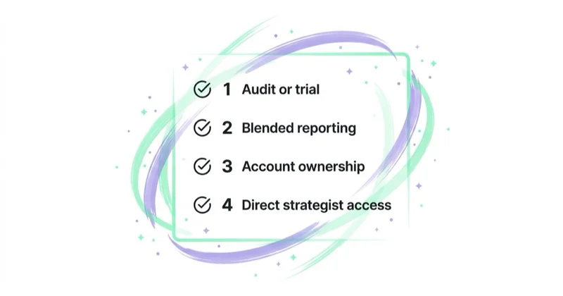 Diagram: a practical agency selection sequence.
